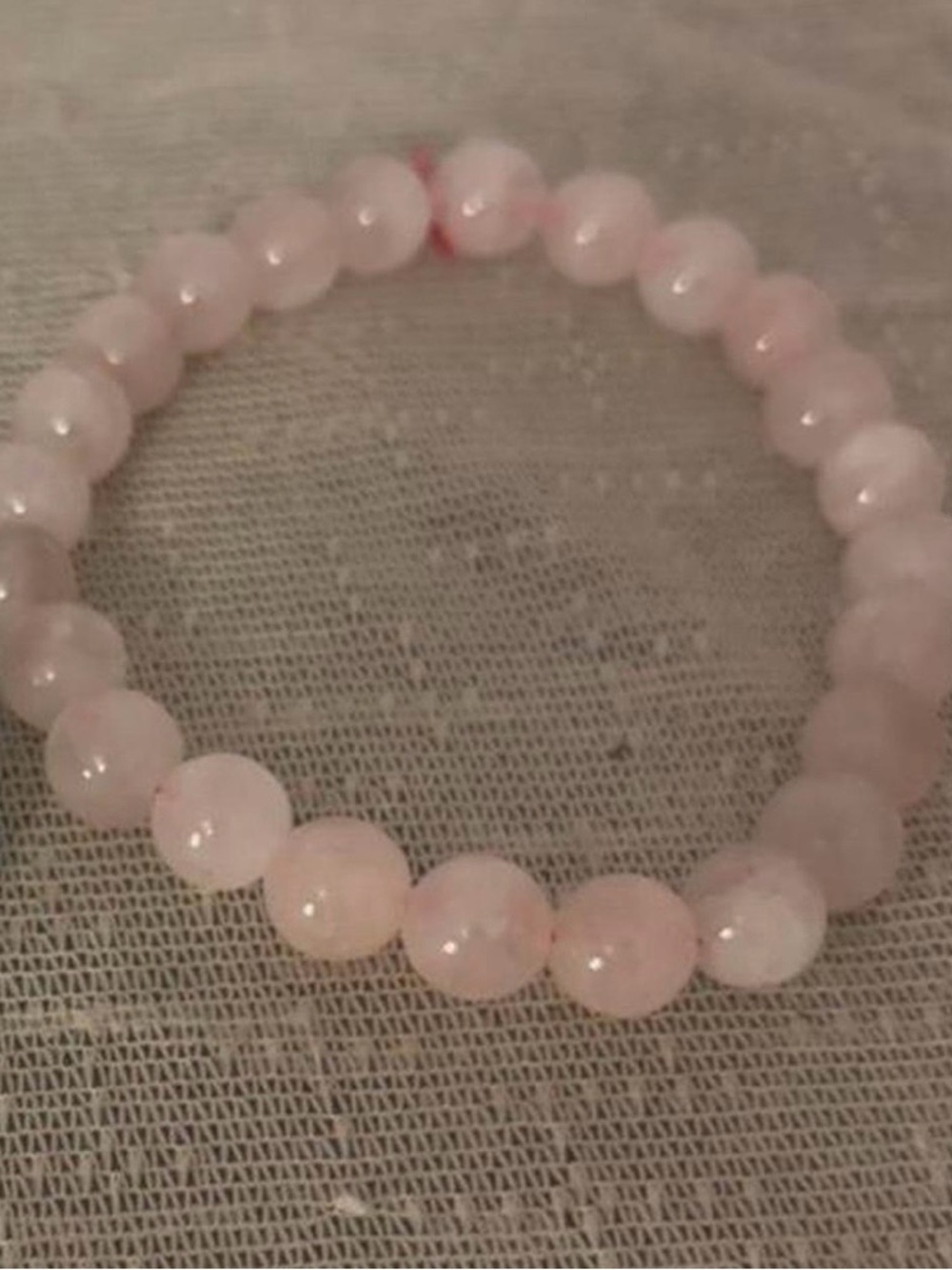Women’s Rose Quartz Beaded Stretch Bracelet - Pink